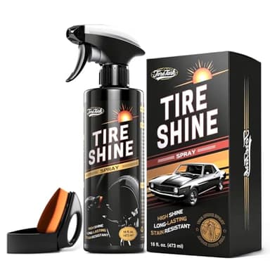 toretark Tire Shine Spray, Longer Lasting Ceramic Tire Coating, Deep High-Gloss Wet Look, User Friendly with Tire Shine Applicator, UV Protection for Cars, Trucks, RVs, and Motorcycles (16 fl oz)