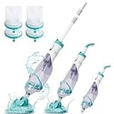 2025 Upgraded Cordless Pool Vacuum for Above Ground, Handheld Pool Spa Vacuum Cleaner for Inground Pools Hot Tub, Rechargeable, 60" Extendable Pole, up to 19.5 GPM for Leaves, Debris, Shallow Steps