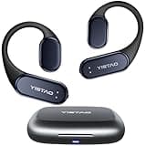 Yistao True Bone Conduction Headphones, Open Ear Earbuds with Ear Hooks, Up to 60 Hours Playtime with Charging Case, Bluetooth 5.3, IP68 Waterproof, for Running, Yoga, Gym, Sports
