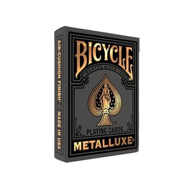 Bicycle Black and Gold Metalluxe Playing Cards – Premium Foil Metalluxe Deck– Classic Poker Size, Collectible Luxury Design, Great for Game Night, Gifting, and Stocking Stuffer
