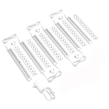 EShine Hand Wave Activated Under Cabinet LED Lighting Kit, Dimmable, 6-Pack 12 in - Touchless Dimming Control, White Under Counter Lights for Kitchen, Garage, Office, Desk - Cool White (6000K)