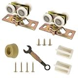 3/4" RV Pocket Door Ball Bearing Hangers Fit Johnson Part #1025, #JR20565 & #H530, Works with 111/118F Series Track, Upgraded Quad Rollers, 13/16" C.T.C, Min. 1" Thick Doors, 2 Pack