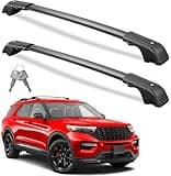 Wonderdriver Roof Rack Cross Bars 220lbs Compatible with Ford Explorer 2020 2021 2022 2023 2024 2025,Heavy Duty Aluminum Lockable Roof Rails Crossbars Black Rooftop Cargo Carrier Luggage