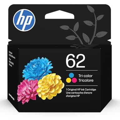 HP 62 Tri-Color Ink Cartridge | Works with Printer Series: Envy 5540, 5640, 5660, 7640, OfficeJet 5740, 8040, OfficeJet Mobile 200, 250 | Instant Ink Eligible| C2P06AN | Packaging May Vary