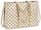 Laptop Tote Bag for Women Work 15.6 inch Canvas Shoulder Bags Computer Messenger Purse Teacher Handbag Office Briefcase