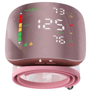 Wrist Blood Pressure Monitors for Home Use with Curved Screen, Rechargeable Bp Machine, One-Button Switch Voice and User, Easy to Use, 5.31-9.25inch Bp Cuff, with Storage Case Bp Monitor