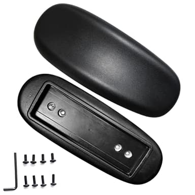 MySit Office Chair Armrest Replacement Arm Pads Universal 4" or 5.5" Mounting Hole (Set of 2) Black