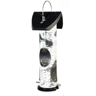 LOG2T Birch Log Design Bird Feeder for Thistle Seed