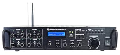 Rockville Rock Zone 8 1000W RMS 8-Channel 8-Zone Amplifier, Bluetooth, USB, Optical/Coaxial/RCA Inputs, Mic/FM, Rack-Mountable, for Multi-Room Home or Commercial Audio