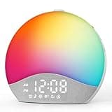 EASYERA Sunrise Alarm Clock Sound Machine, Upgraded Backlit Buttons, 26 Soothing Sounds, White Noise Machine Night Light, Bluetooth Speaker Wake Up Light for Bedroom, Heavy Sleeper, Adults, Kids
