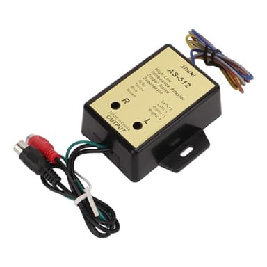 Speaker Level Converter, 2 Channel Line High Low Impedance Adapter Audio Speaker Level Output Converter