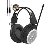 UMUTOO AM FM Radio Headphones, Personal Portable Radio Headset am/fm Digital with Best Reception for Jogging, Mowing, Cycling, Meeting, Powered by 2 AA Batteries (Not Included)……