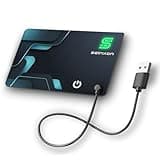 Wallet Finder RFID Blocking Card Rechargeable IP68 Item Tracker Works with Apple Find My APP & Network with Recharge Cable 2024 (iOS Only) Ultra