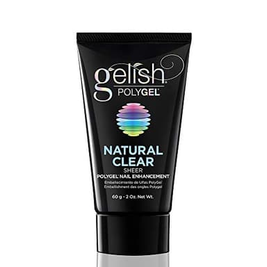 Gelish PolyGel Brand - Hybrid Nail Enhancement, Nail Tips For Acrylic Nails, Lighter, Stronger, Odor-Free, No Monomer, Fast Application, Perfect for Sculpting Nails - Natural Clear, 2 oz