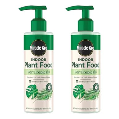 Miracle-Gro Indoor Plant Food for Tropicals, Liquid Plant Food for Tropical Houseplants, 8 fl. oz., 2-Pack