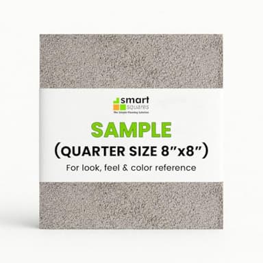 Smart Squares in A Snap Premium Made in The USA Carpet Tiles 8 x 8 Inch, Soft Padded, Seamless Appearance, Peel and Stick for Easy DIY Installation (Sample - 956 Bayside)