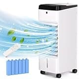 MEPTY Swamp Cooler, Windowless Portable Air Conditioners with 70° Oscillation, Evaporative Air Cooler with 6 Ice Box,12H Timer, Air Cooler Fan with 3Modes&Speeds for Bedroom Indoor Room