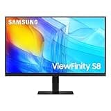 SAMSUNG 27" ViewFinity S8 (S80D) Series 4K UHD High Resolution Computer Monitor, HDR10, Multiple Ports w/ HDMI, DisplayPort, USB-A, Height Adjustable Stand, LS27D806EANXGO, 2024, 3Yr Warranty