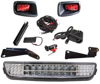 Dr.Acces E-Z-GO TXT Complete Ultimate LED Light Bar Kit with Turn Signals, Hazard Flasher, Horn and Brake fits EZGO TXT Electric Golf cart (Years 1994.5-2013)