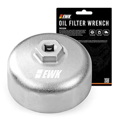 EWK 86mm 16-Flute Oil Filter Wrench, Heavy-Duty Cup Tool for BMW Cartridge Caps, Remove & Install Filter Housing Safely with 3/8" Drive, Fits 2006+ Models