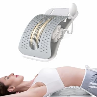 BebyComforyWell Adjustable Back Stretcher with 4 Level Airbag - Lumbar Support Board & Back Cracker for Spine Relief