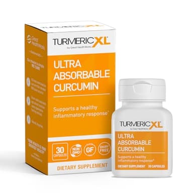 OmegaXL TurmericXL Natural Joint Support Supplement 250mg Turmeric Extract Delivers 45x More Curcumin - High Absorption, Gluten-Free – 30 Veggie Capsules