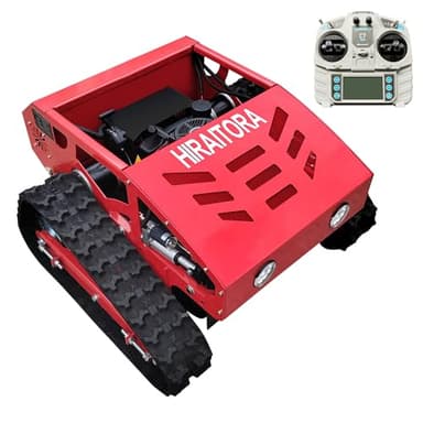 HIRAITORA Remote Control Lawn Mower, 9HP Gas Powered 45° Slope-Capable Tracked Mower, All-Terrain Hillside Mowing Machine for Professional Landscaping