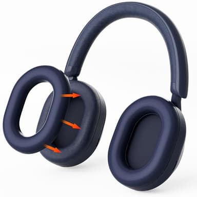 Joghaw Silicone Ear Pad Covers for Sony WH-1000XM5, Sweat-Proof, Anti-Scratch, Gym-Ready Ear Cushion Protectors, Easy to Clean, Soft Fit for Workout & Travel - Blue