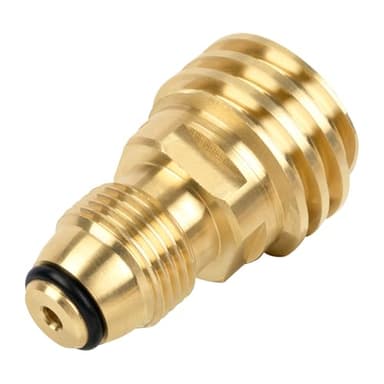 GASPRO Propane Tank Adapter, POL to QCC-1 Propane Fittings, Converts 100 lb LP Tank to Type-1 Hose or Regulator, Old to New, Solid Brass