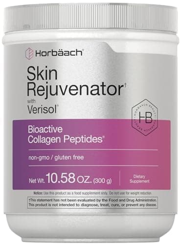 Horbäach Skin Rejuvenator with Verisol 10.58 oz | Bioactive Collagen Peptide Powder | Types I and III | Non GMO, Gluten Free Supplement