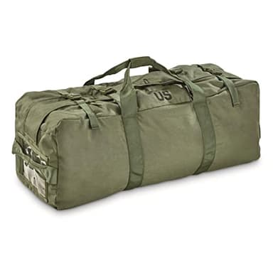 U.S. Military Surplus Zip Duffel Bag, Used Olive Drab