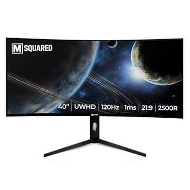 M Squared Display 40” UltraWide 5K2K Monitor | 5120×2160 IPS, 120Hz, HDR, 450 nits Brightness, 21:9 Aspect Ratio, DP 1.4 & HDMI 2.1 | Big Screen for Gaming, Office, Multitasking, Content Creation
