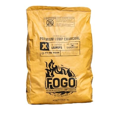 FOGO Super Premium Oak Restaurant Quality All-Natural Large Sized Hardwood Lump Charcoal for Grilling and Smoking, 17.6 Pound Bag