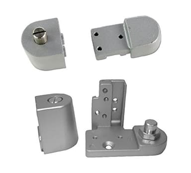Pacific Doorware Kawneer Style TOP & Bottom Pivot Hinge Set for Commercial Adams Rite Type Storefront Door, Choose Handing & Finish (Aluminum Silver, Left Hand)
