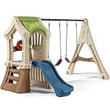 Step2 Play Up Gym Set, Kids Outdoor Playset, Two Tier Backyard Playground Set, Slide, Climbing, Swings, Basketball Hoop, Outside Jungle Gym, For Toddlers 3-6 Years Old