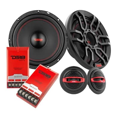 DS18 GEN-X6.5C Component Set - 6.5", 2-Way, 150W Max, 50W RMS, Black Paper Cone, Tetorn Dome Tweeters, 4 Ohms - Clarity Unparalled by Other Speakers in Their Class (2 Speakers)