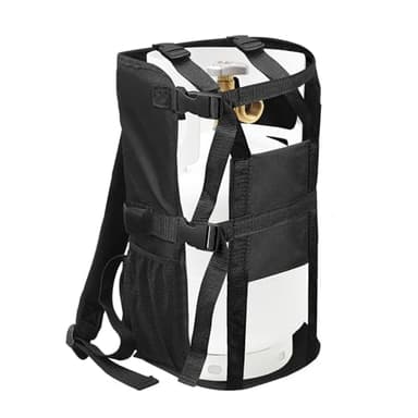 SIRUITON Propane Tank Backpack, Heavy Duty 600D Oxford Fabric Cylinders Tank Backpack Carrier for 5lb or 10lb Cylinder and Weed with Multi-Point Buckle and Safety Guard, Relieve Back Strain.