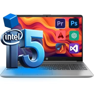 Hp Newest Pro 250 Intel 10-Core i5 High-Performing Laptop Ideal for Moderate Video Editing, Photoshop, Game and More (10-Core i5 | Win11 Home, 32GB RAM | 512GB SSD), Silver