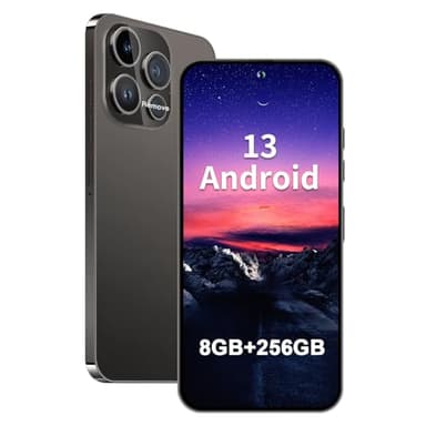 Deeptick 15PROMA X Unlocked Cell Phones,5G Smartphone,Android 13 Cell Phones,Snapdragon 8Gen2 8GB+256GB 6.8" HD Screen 48MP+108MP 6800mAh,Support Dual SIM|Fingerprint Lock|GPS|Face ID (Black)