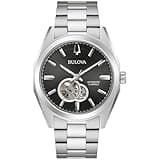 Bulova Men's Classic Surveyor 3-Hand Automatic Watch, Hack Feature, Luminous Hand, Open Aperture, Screw-Back Case, 42mm