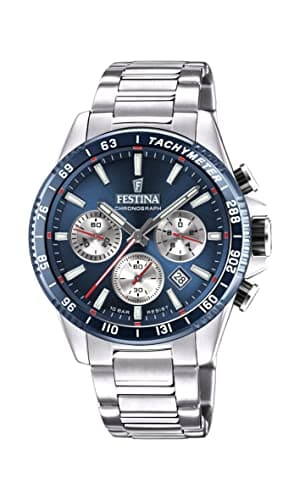 Festina Men's Japanese Quartz Sport Watch with Stainless Steel Strap, Silver, 22 (Model: F20560/2), Blue