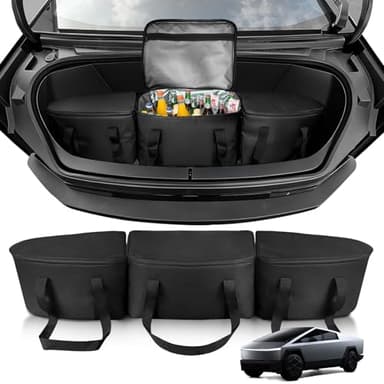 IMETAPLUS Cybertruck Cooler Bags, 3-Pack Frunk Organizer for Tesla Cybertruck, Waterproof Oxford Fabric, PEVA Liner, Pearl Cotton Insulation for Picnic Camping Road Trips