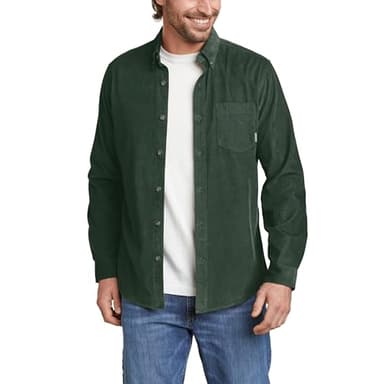 MR LS Corduroy Shirt:DKOLIVE, XL,