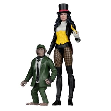 McFarlane Toys-DC Multiverse Zatanna (DC Classic) 7in Action Figure with Detective Chimp McFarlane Collector Edition #53