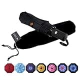SY COMPACT Travel Umbrella Windproof Automatic LightWeight Unbreakable Umbrellas-Factory outlet umbrella (Black)