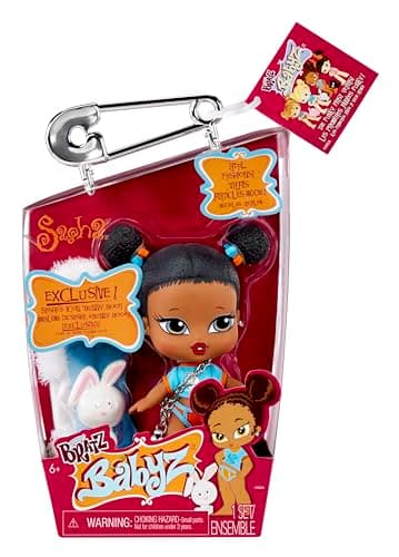 Bratz Babyz Sasha Collectible Fashion Doll with Real Fashions and Pet