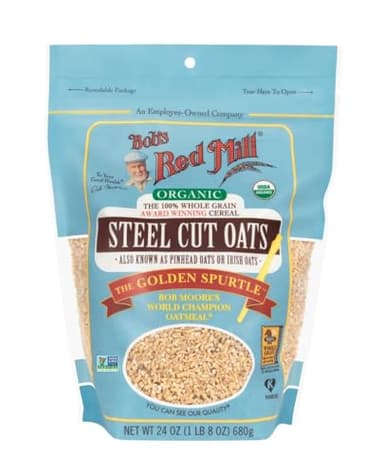 Bob's Red Mill Organic Steel Cut Oats, 24oz (Pack of 1) - Non GMO, Whole Grain, Vegan, Kosher