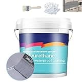 Firelye Polyurethane Waterproof Coating, Yearoneis Waterproof Sealer, 1000g Invisible Waterproof Anti-Leakage Agent, Super Strong Waterproof Leak Repair Coating for Roof Wall (Grey,1000ML)