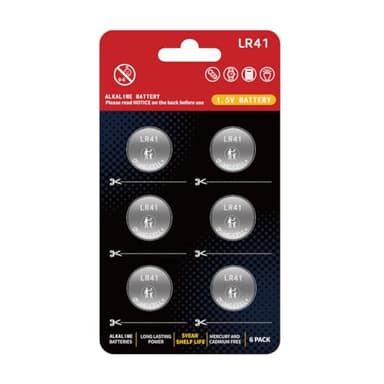 JUNINXIU LR41 Battery L736f Battery AG3 392 384 192 1.5v Premium Batteries Button Coin Cell Batteries【5-Year Shelf Life】(6 Count)