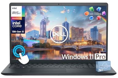 Dell Inspiron 15 Touchscreen Laptop for 2025-2026 Business Student Home, AI Computer, 15.6" FHD, 10-Core Intel i5, 12GB RAM, 756GB Storage (256GB SSD+500GB Ext) MarxsAddon, Win 11 Pro, Lifetime Office